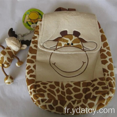 Sac à dos d'animaux de girafe en peluche confortable